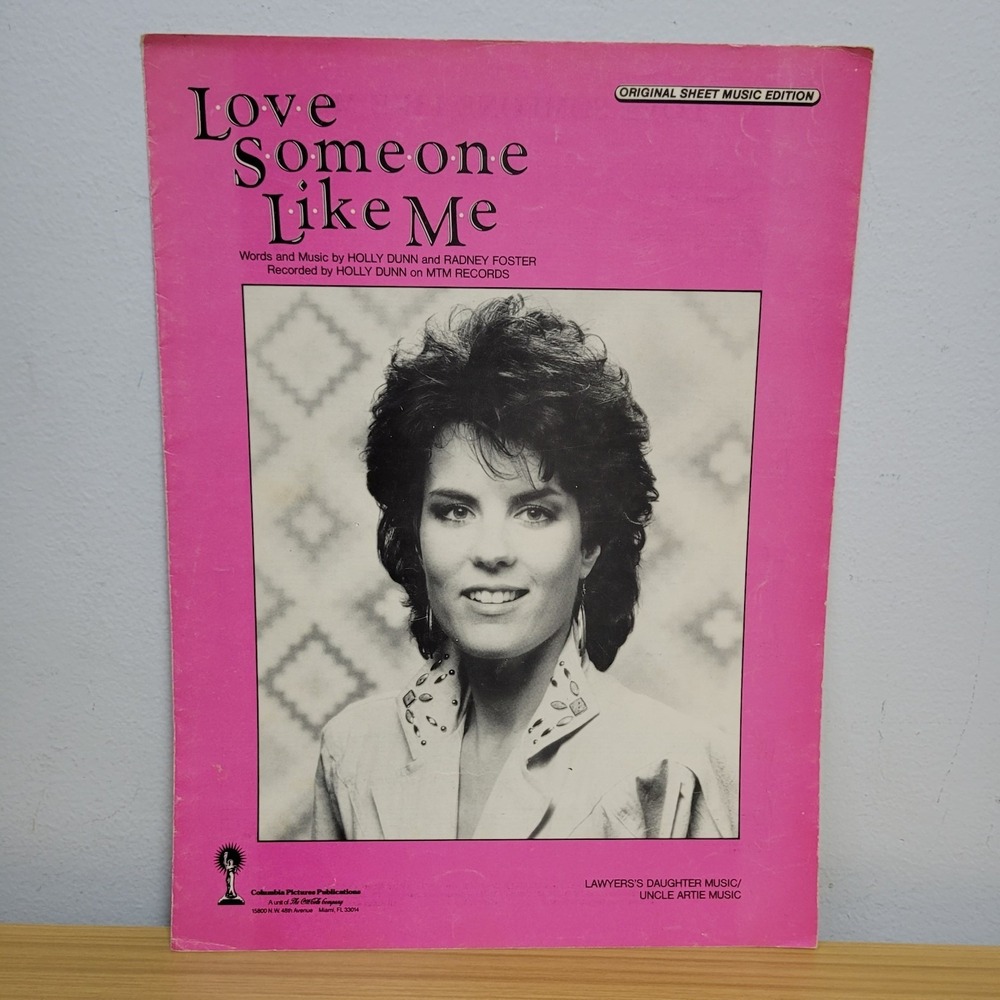 Love Someone Like Me Original Sheet Music Holly Dunn Radney Foster 1986 Vintage